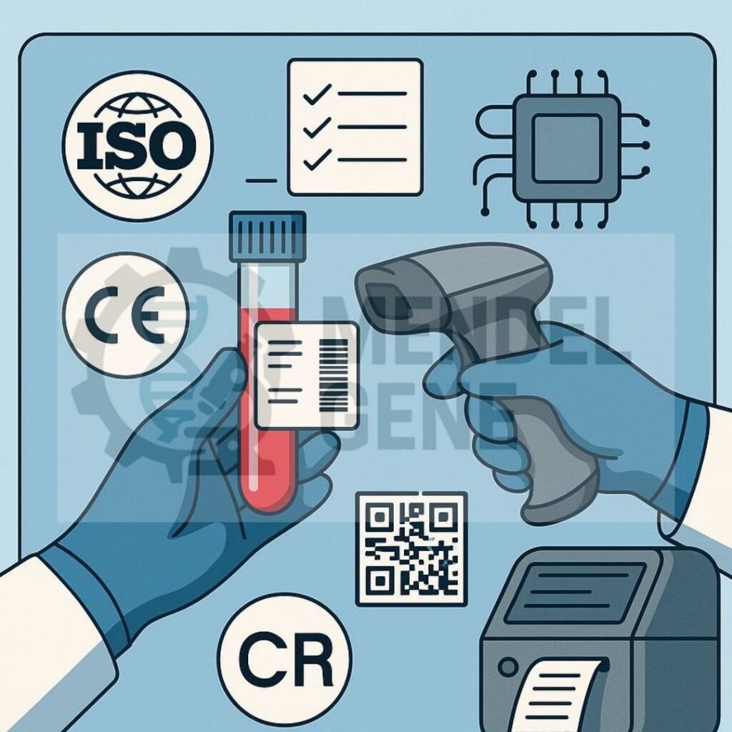 "نمونه‌هایی از برچسب‌های آزمایشگاهی با رعایت استانداردهای جدید بین‌المللی برای ایمنی، ردیابی و دقت در فرآیندهای تشخیصی"
