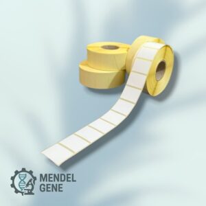 لیبل حرارتی 35×25 میلیمتر برای چاپ مستقیم، مقاوم در برابر رطوبت، سایش و دماهای پایین، مناسب ویال، فالکن و لوله آزمایش و بسته های دارویی.