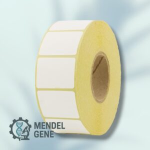 لیبل صدفی (PVC) سایز 25×35 میلیمتر تک ردیف بوبین کوچک کم چسب - Image 2